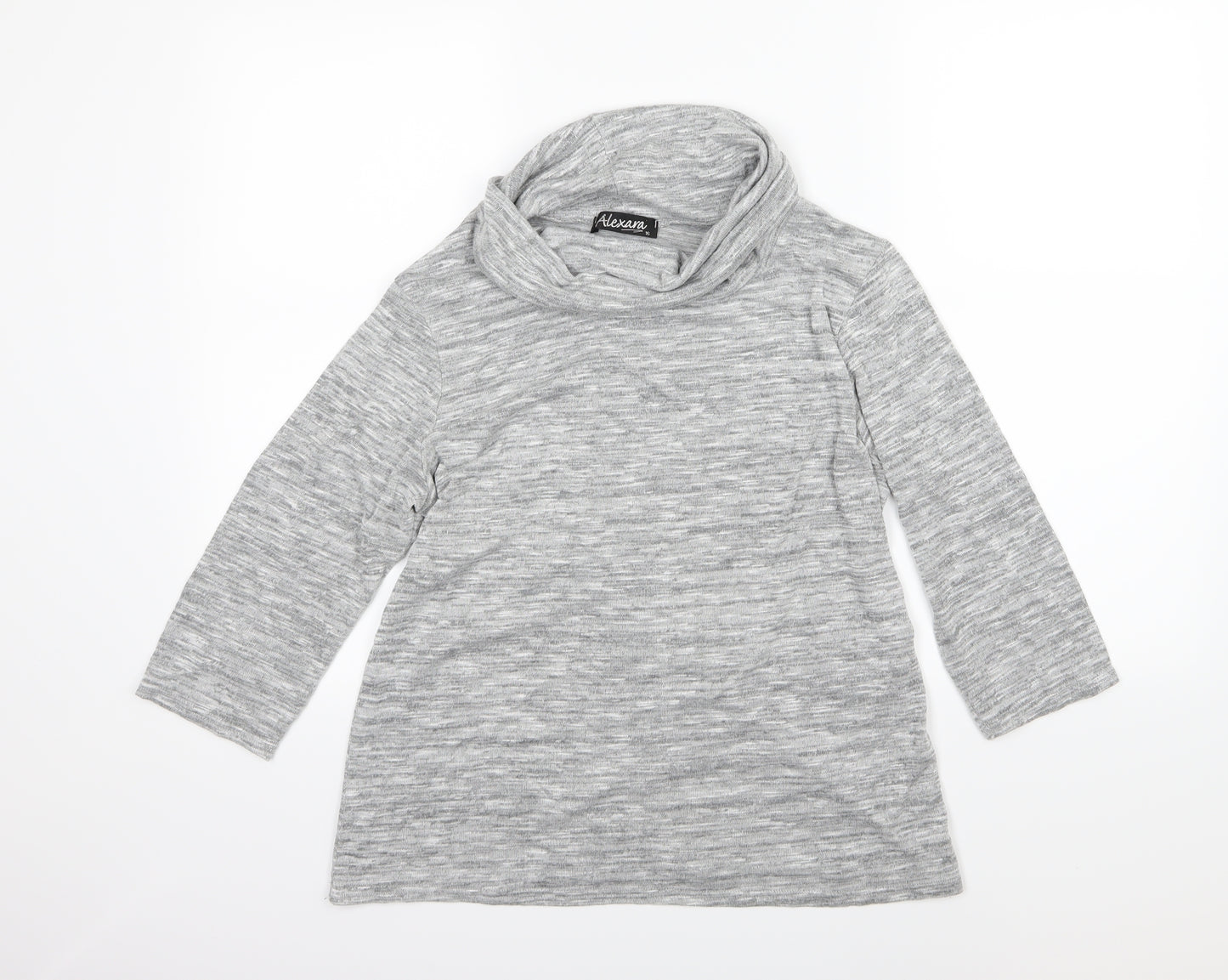 Alexara Womens Grey  Knit Pullover Jumper Size 16