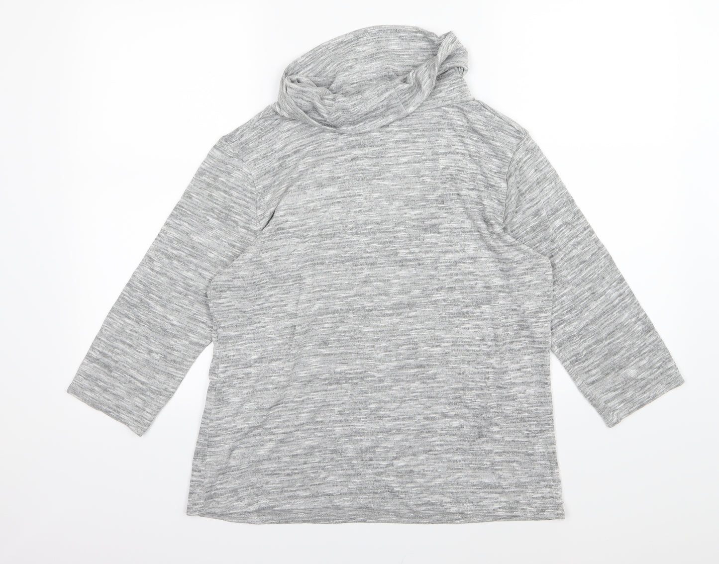 Alexara Womens Grey  Knit Pullover Jumper Size 16