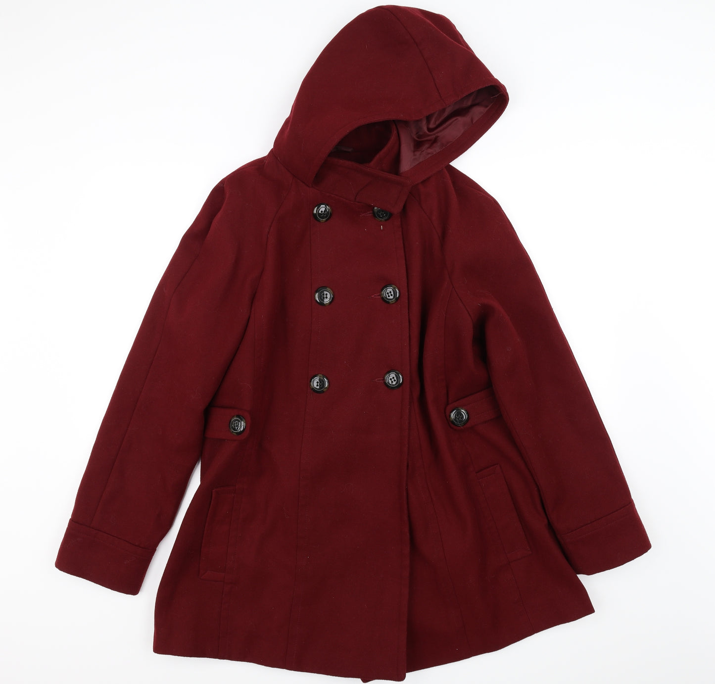 Preworn Womens Red   Jacket Coat Size 14