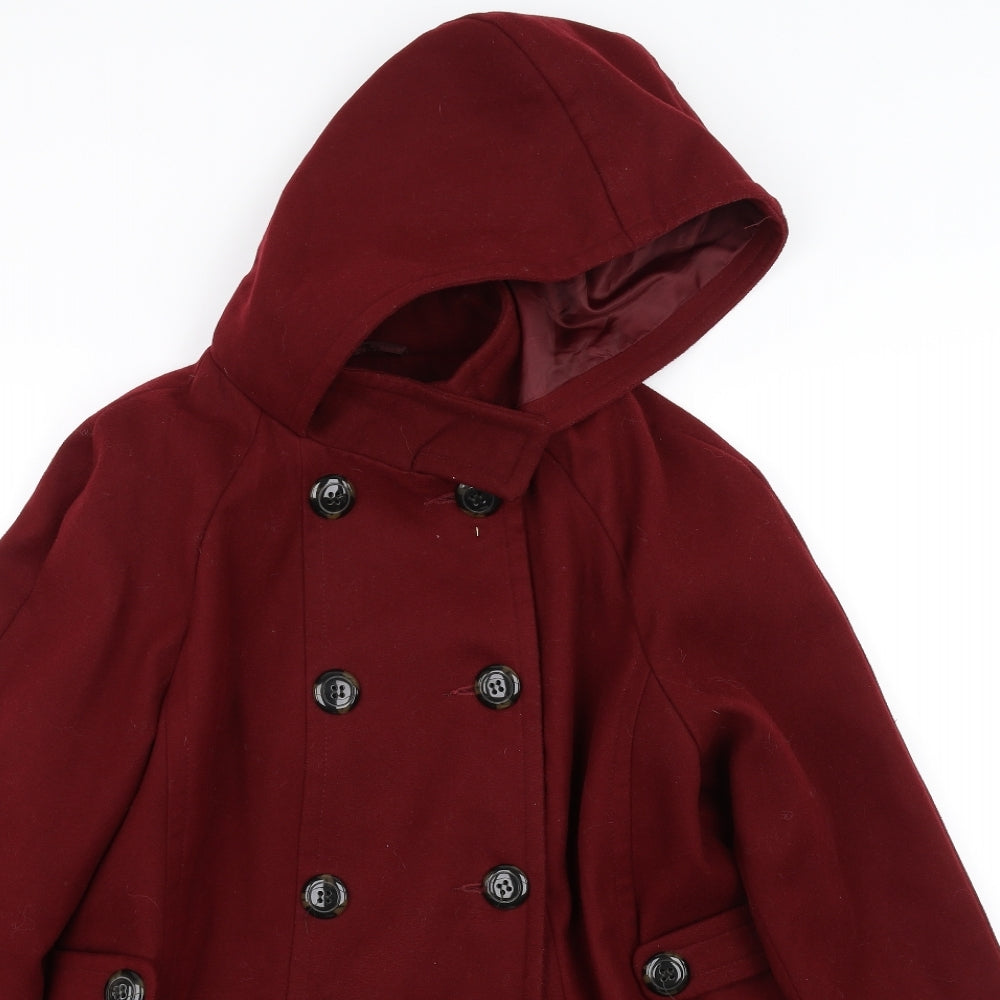 Preworn Womens Red   Jacket Coat Size 14