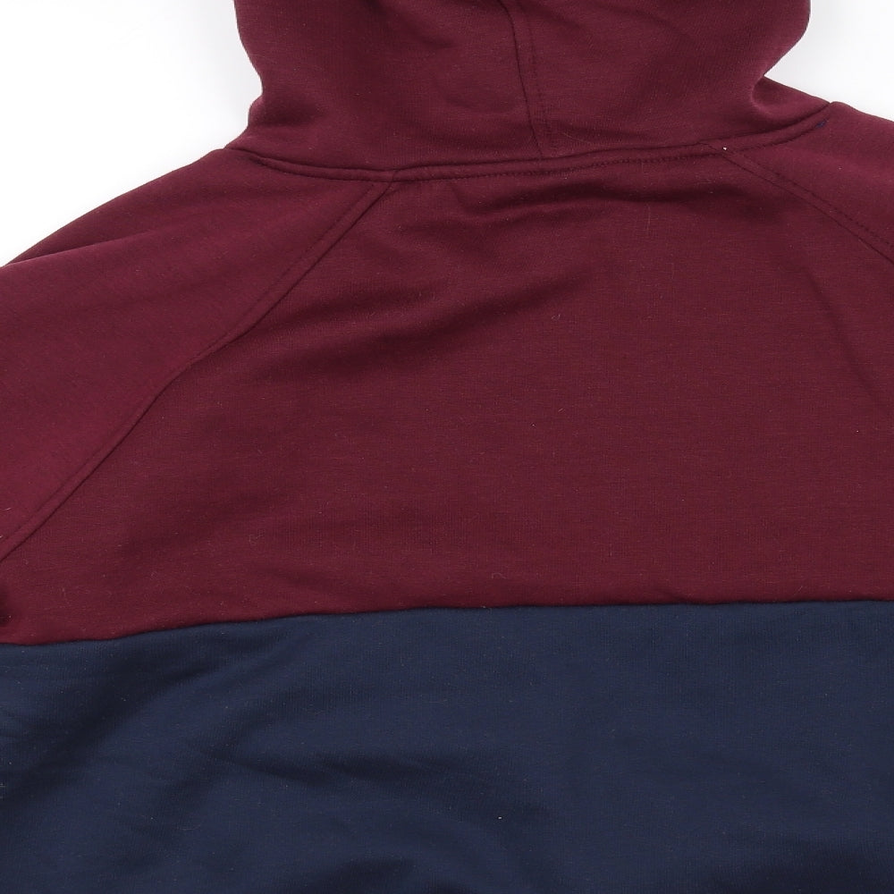 Lee Cooper Mens Purple Striped  Pullover Hoodie Size XL