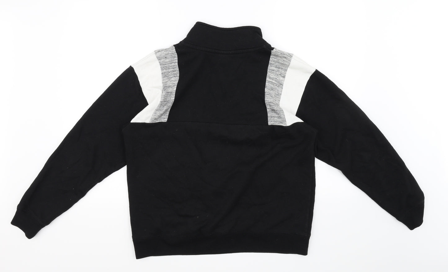 PINK Womens Black   Henley Jumper Size S