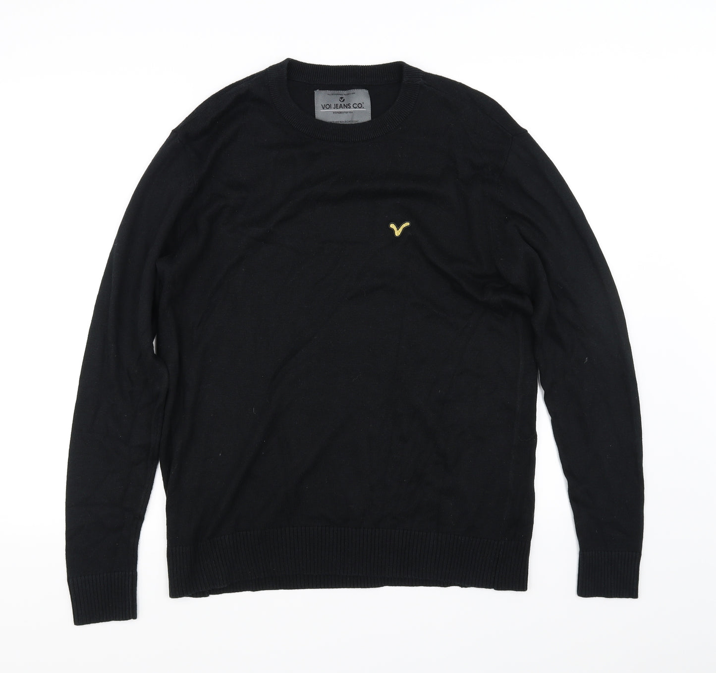 Voi Jeans Mens Black   Pullover Jumper Size M
