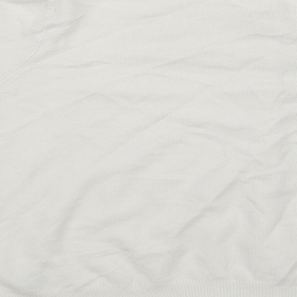 Marks and Spencer Womens White   Cardigan Jumper Size 14