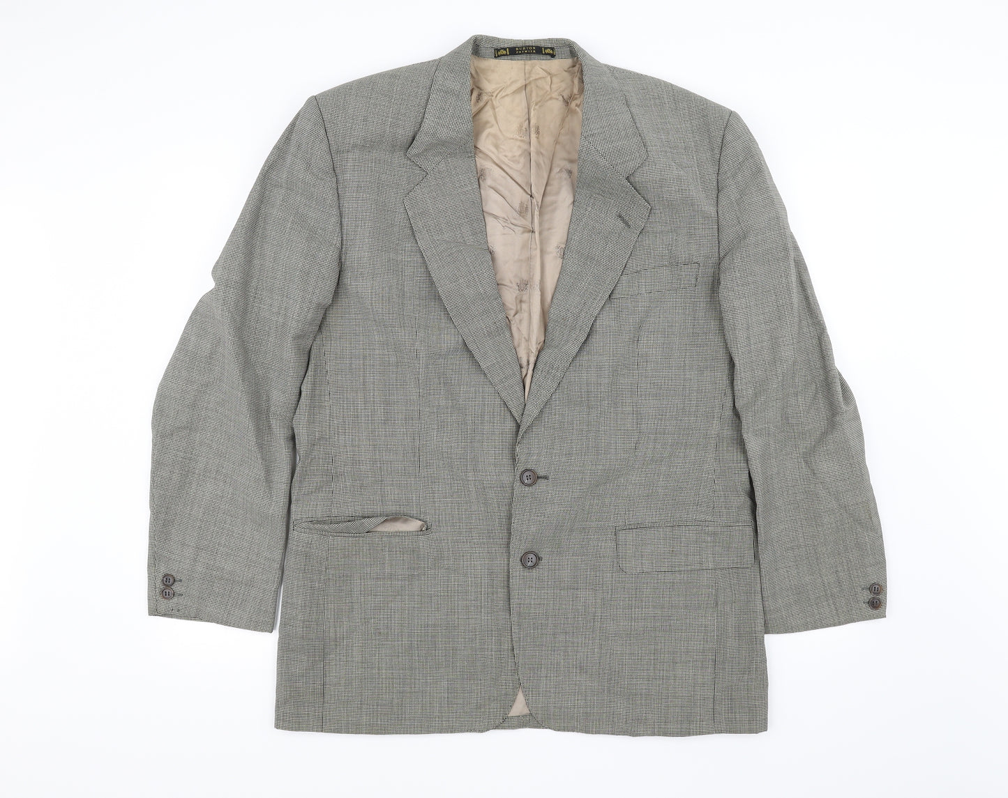 Burton Mens Beige Check  Jacket Blazer Size 42