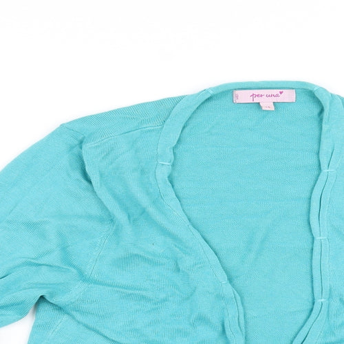 Per Una Womens Blue   Cardigan Jumper Size 14