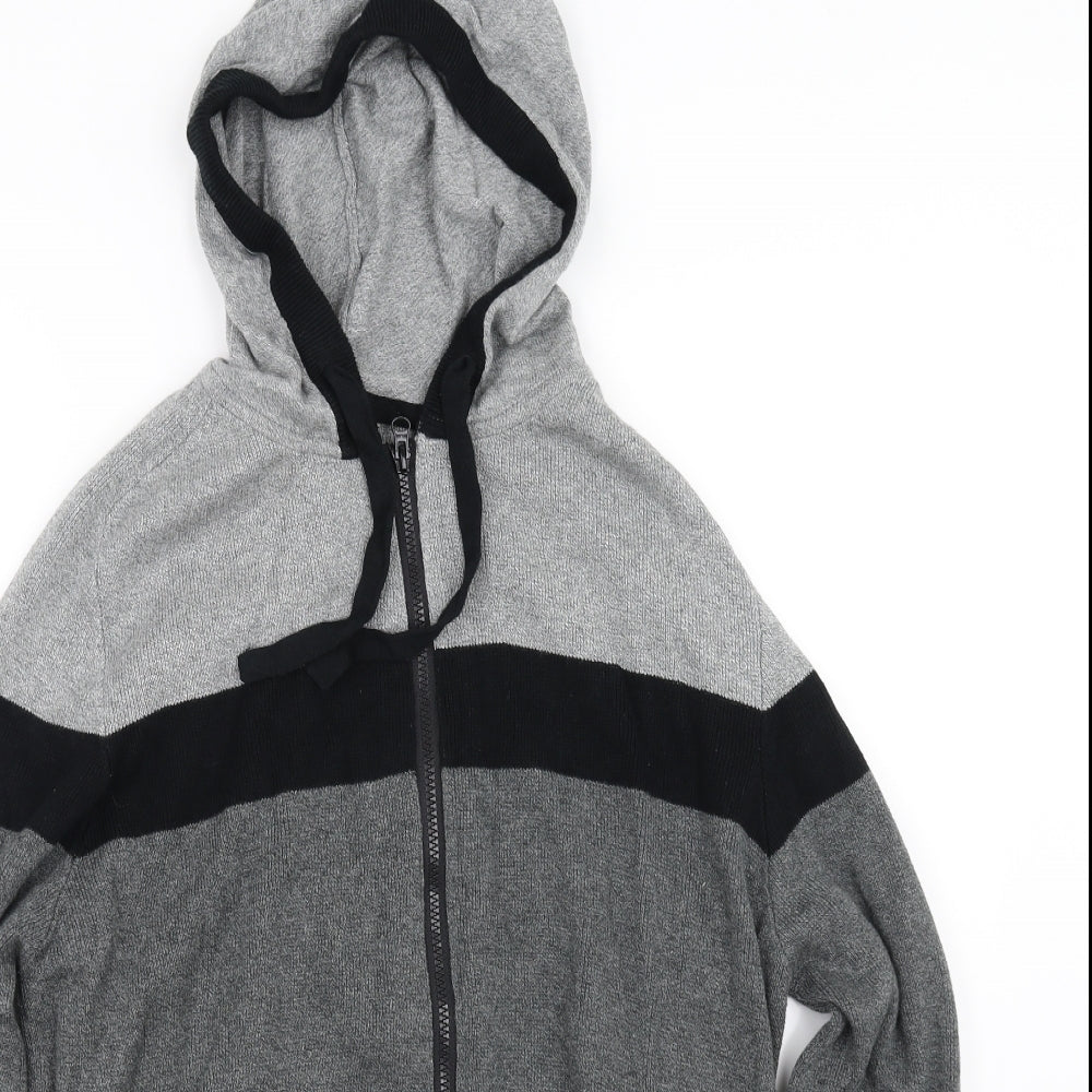 George Mens Grey   Full Zip Jumper Size M