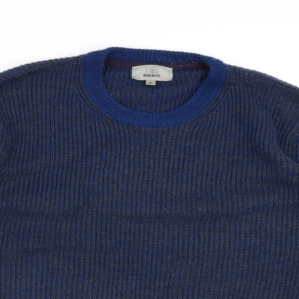 Marks and Spencer Mens Blue   Pullover Jumper Size M