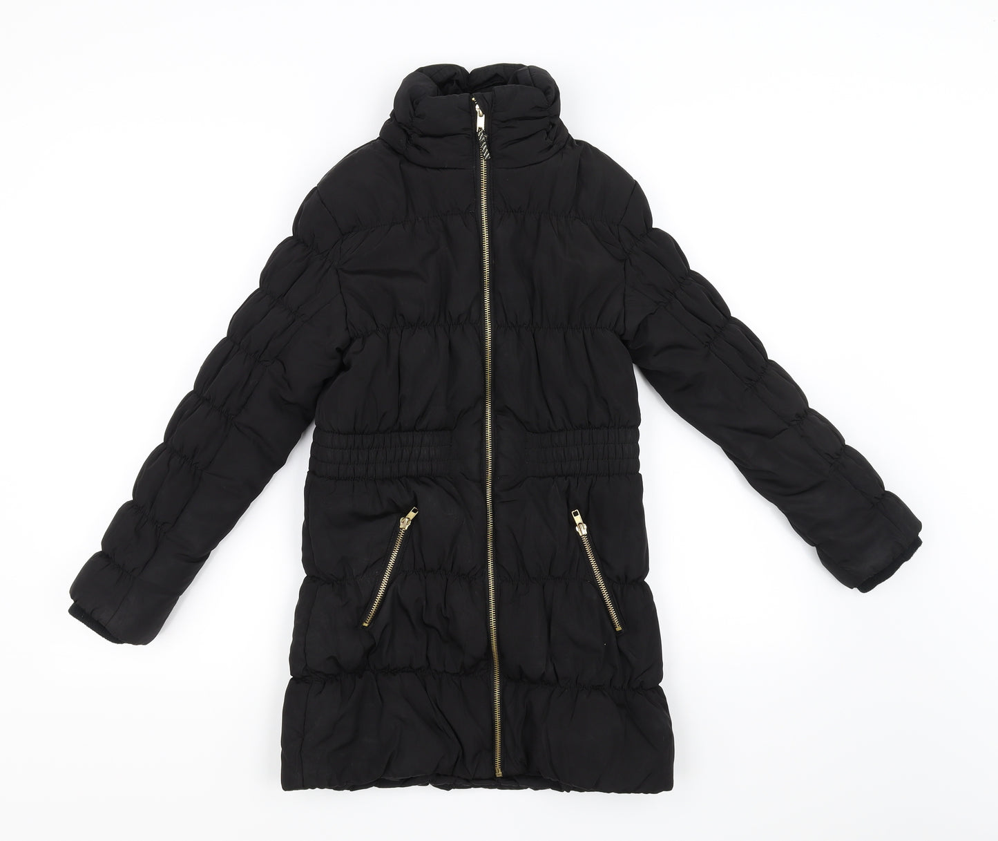 H&M Girls Black   Jacket Coat Size 9-10 Years