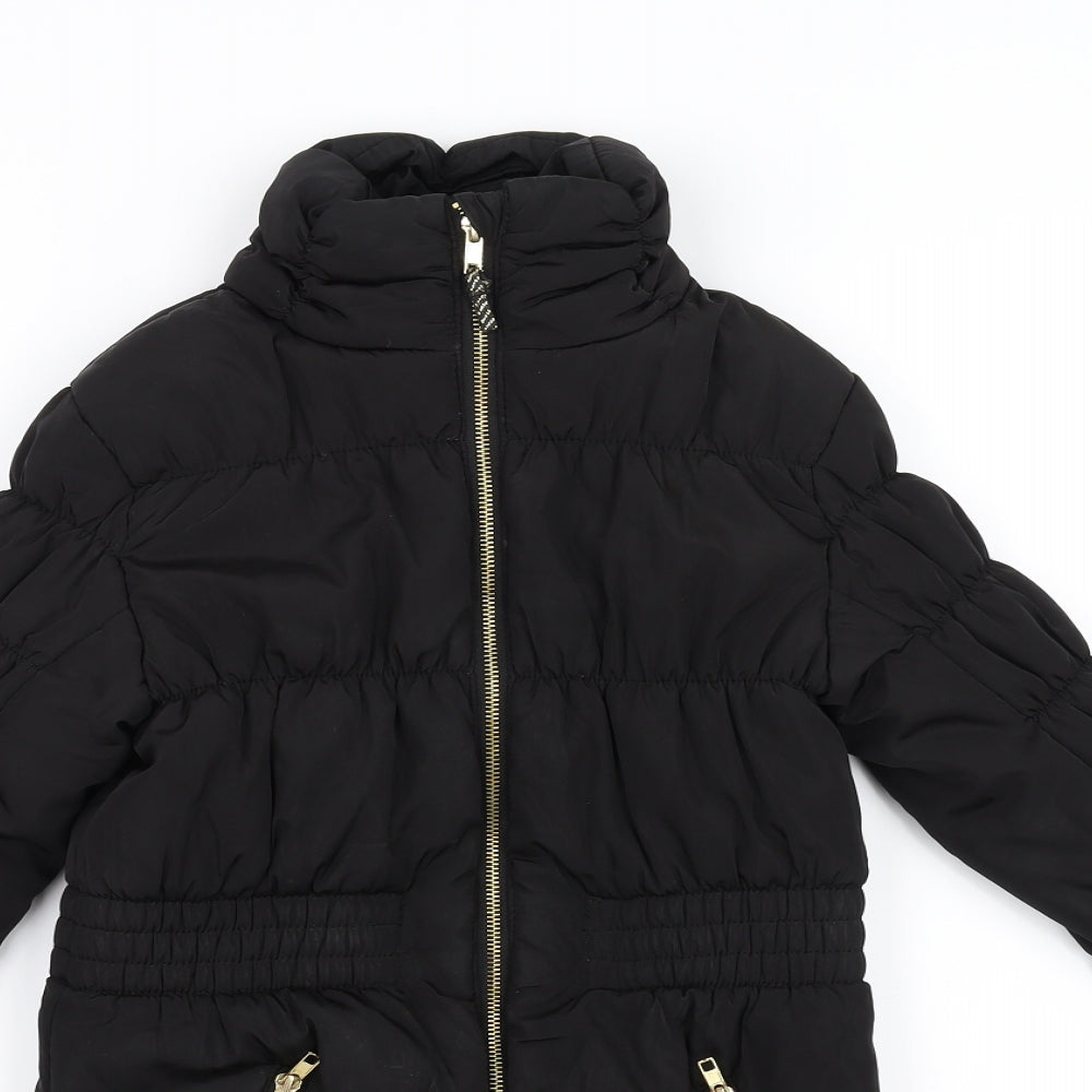 H&M Girls Black   Jacket Coat Size 9-10 Years