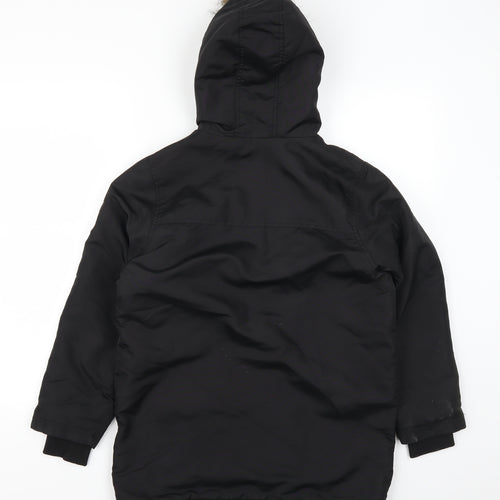 Hype Boys Black   Parka Coat Size 11-12 Years
