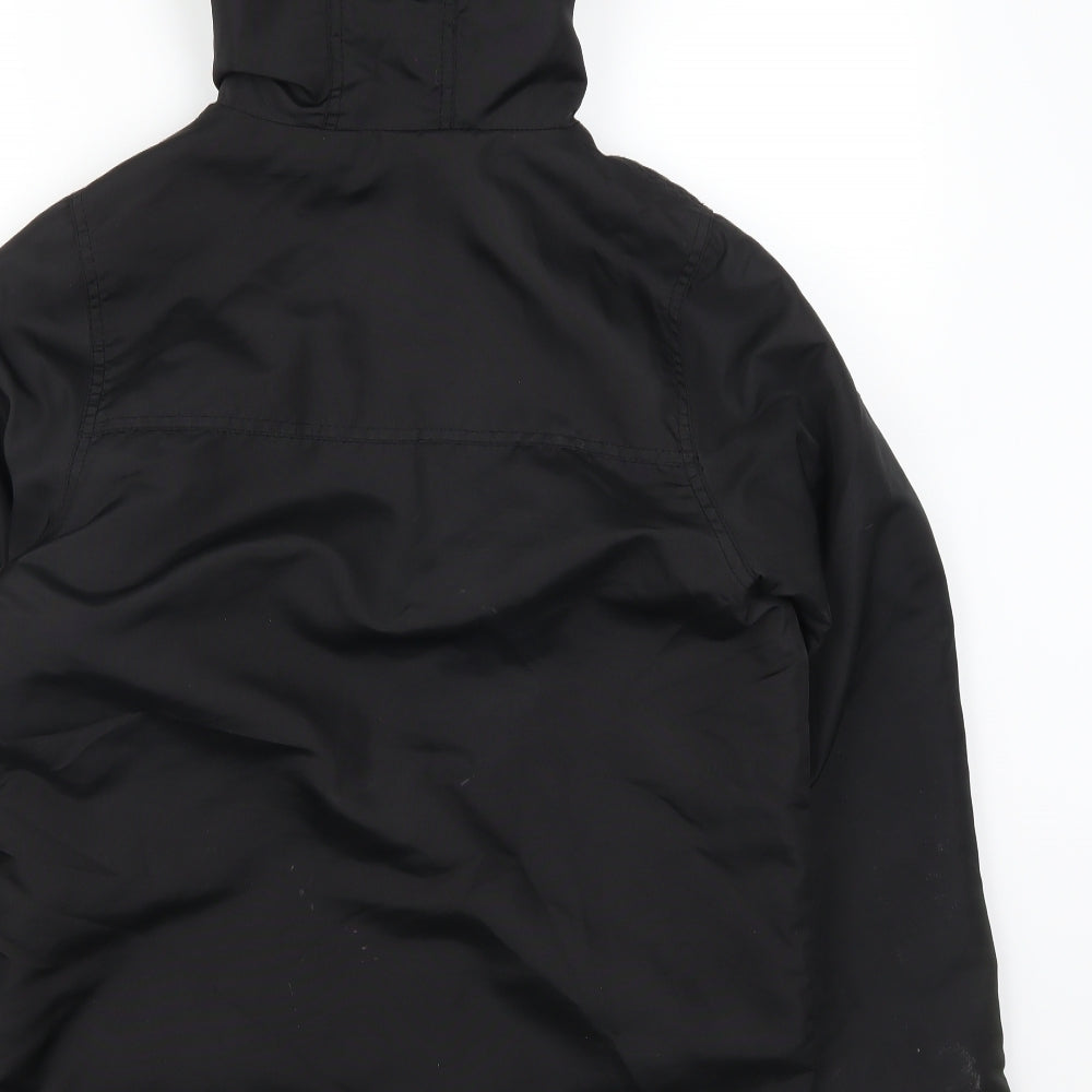 Hype Boys Black   Parka Coat Size 11-12 Years