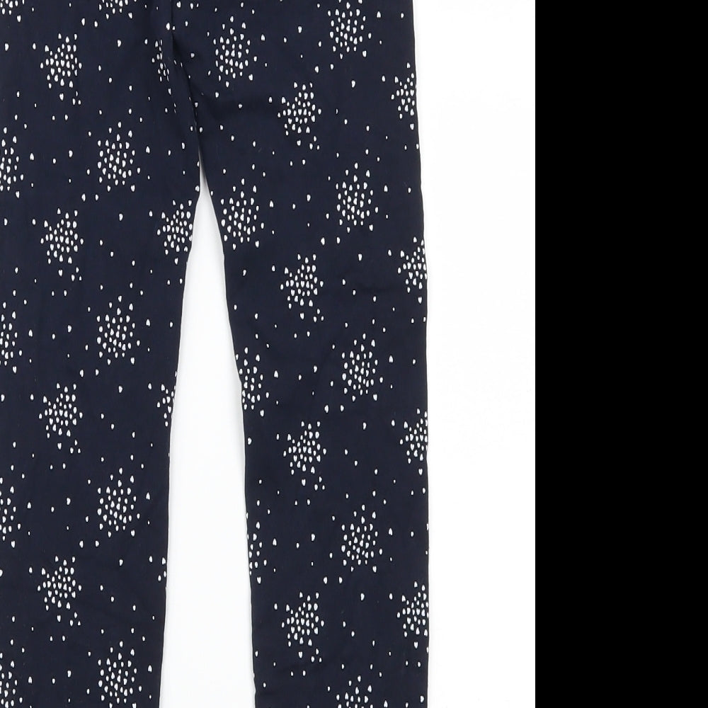 H&M Girls Blue Polka Dot  Carrot Trousers Size 7-8 Years - Love Heart Polka Dots