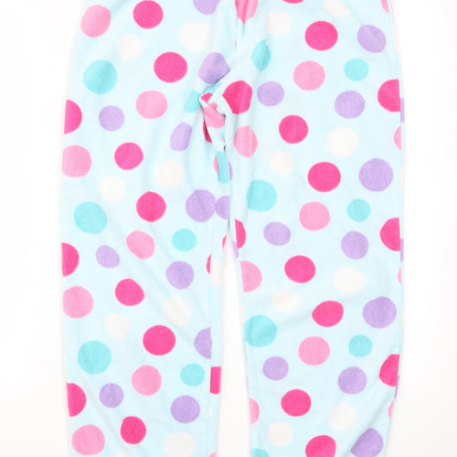 Marks and Spencer Girls Multicoloured Polka Dot Fleece  Trousers Size 15-16 Years - Loungewear