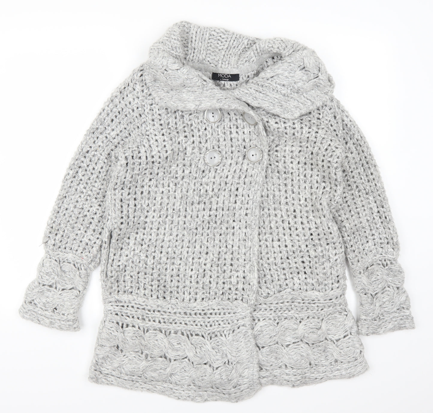 George Womens Grey   Cardigan Jumper Size 10