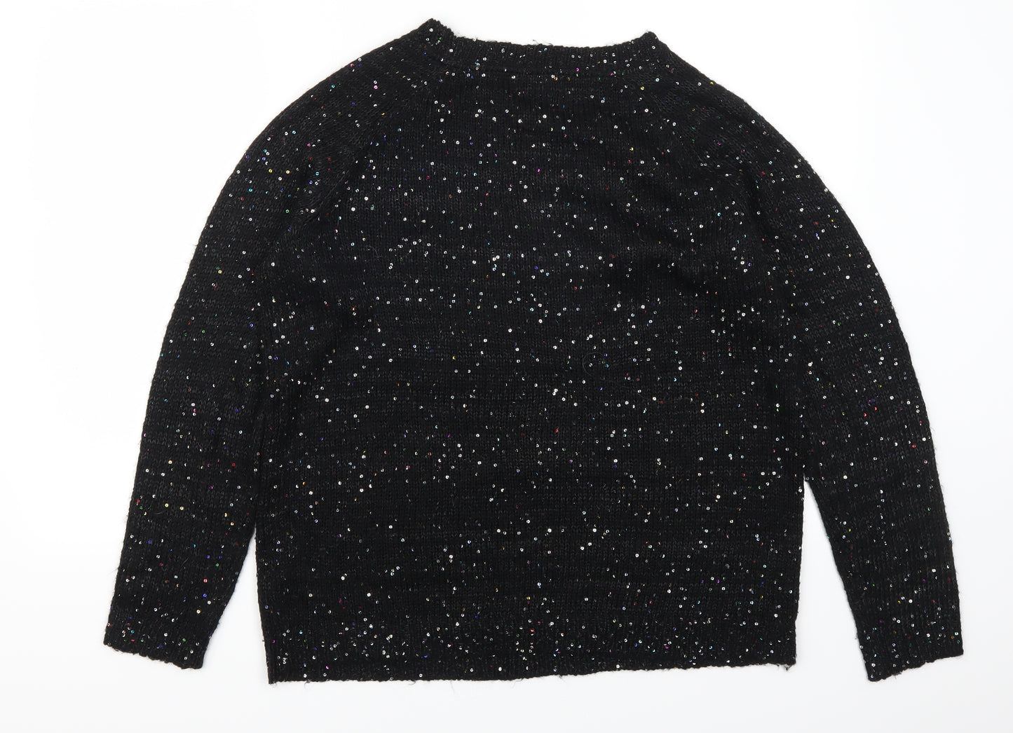 Papaya Womens Black   Pullover Jumper Size L  - Christmas Pug