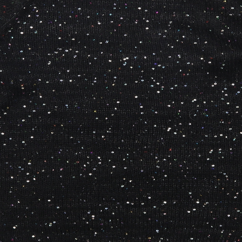 Papaya Womens Black   Pullover Jumper Size L  - Christmas Pug