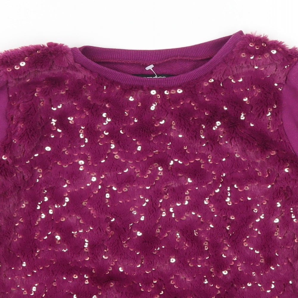 Pep&Co Girls Purple   Pullover Sweatshirt Size 8-9 Years