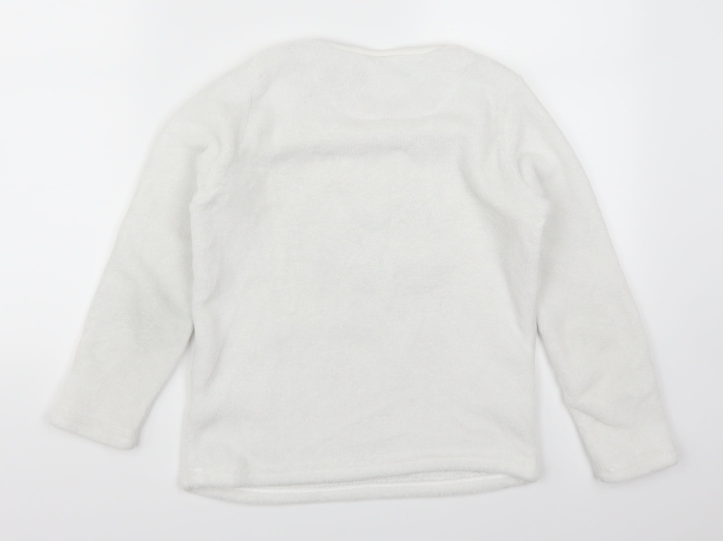 Primark Girls White Solid  Top Pyjama Top Size 9-10 Years  - Minnie Mouse I don't do mornings