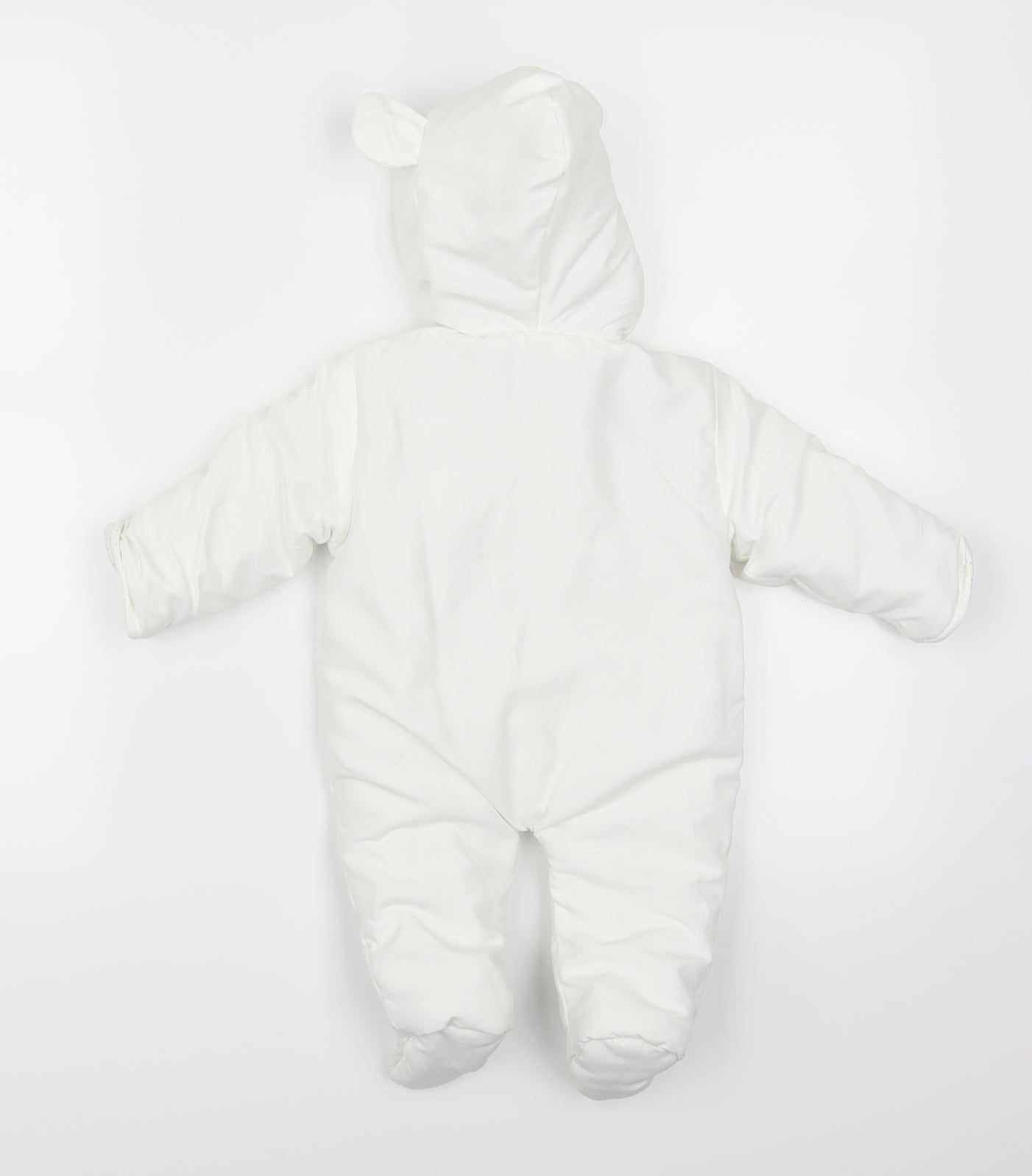 Baby Bonito Baby White   Basic Coat Coat Size 3-6 Months  - Teddy