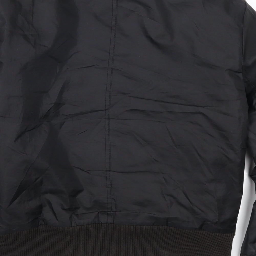 Preworn Womens Black   Bomber Jacket Coat Size S