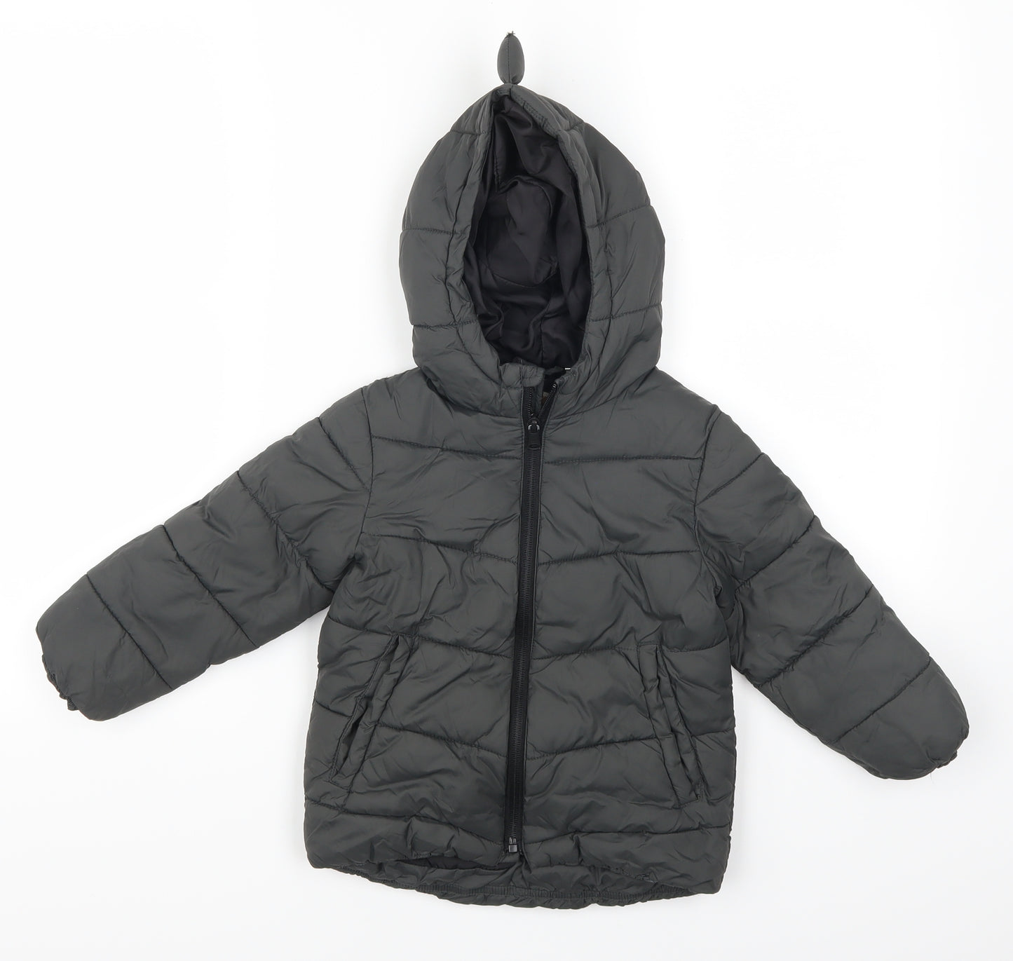 Zara Boys Grey   Basic Coat Coat Size 2-3 Years