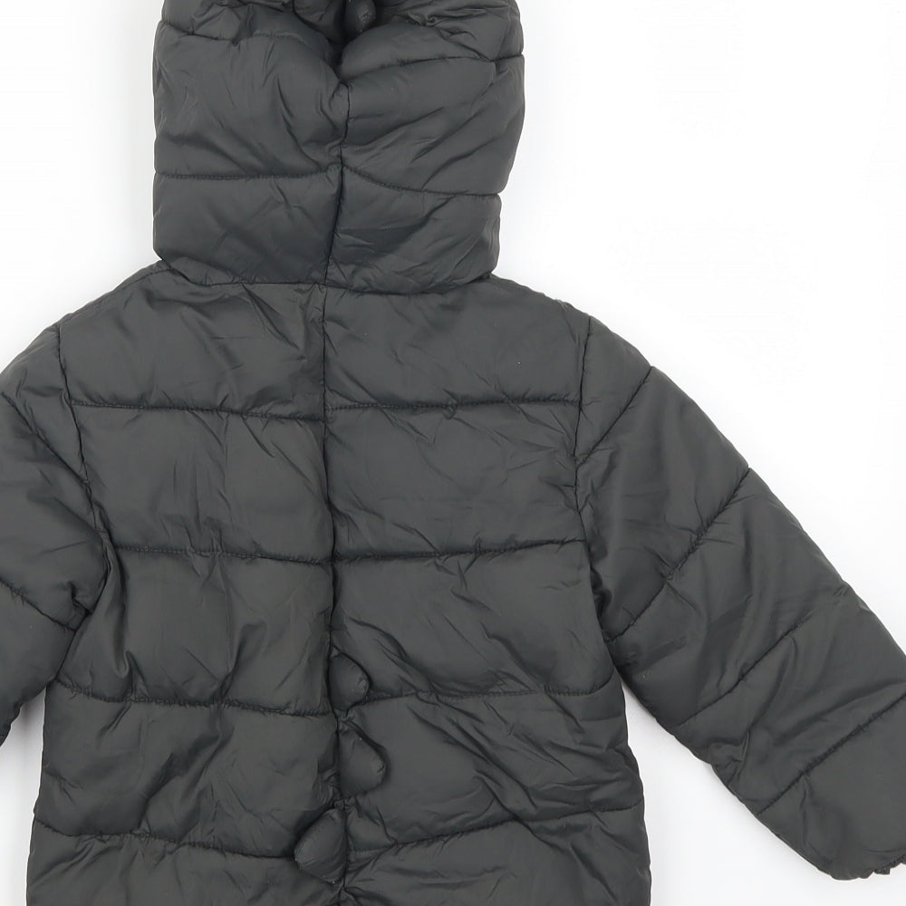 Zara Boys Grey   Basic Coat Coat Size 2-3 Years