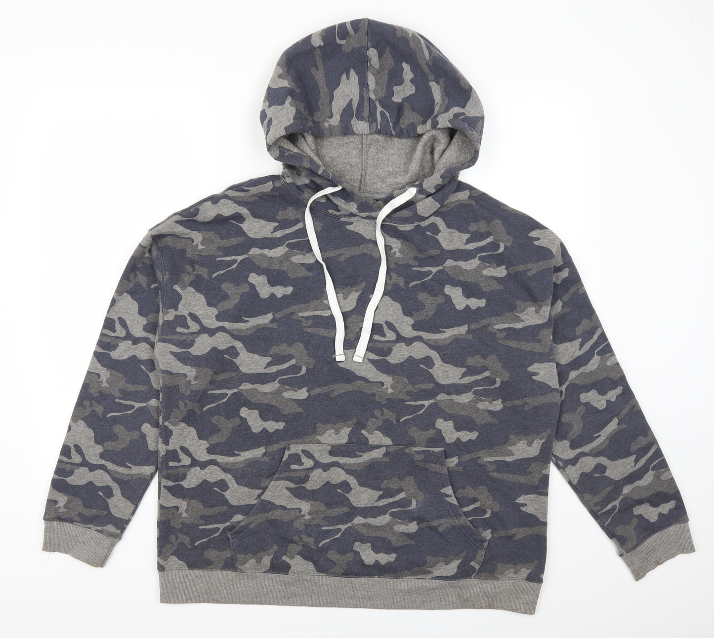 Preworn Mens Blue Camouflage  Pullover Hoodie Size XL