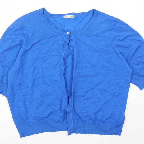 pirit Womens Blue   Cardigan Jumper Size 4XL