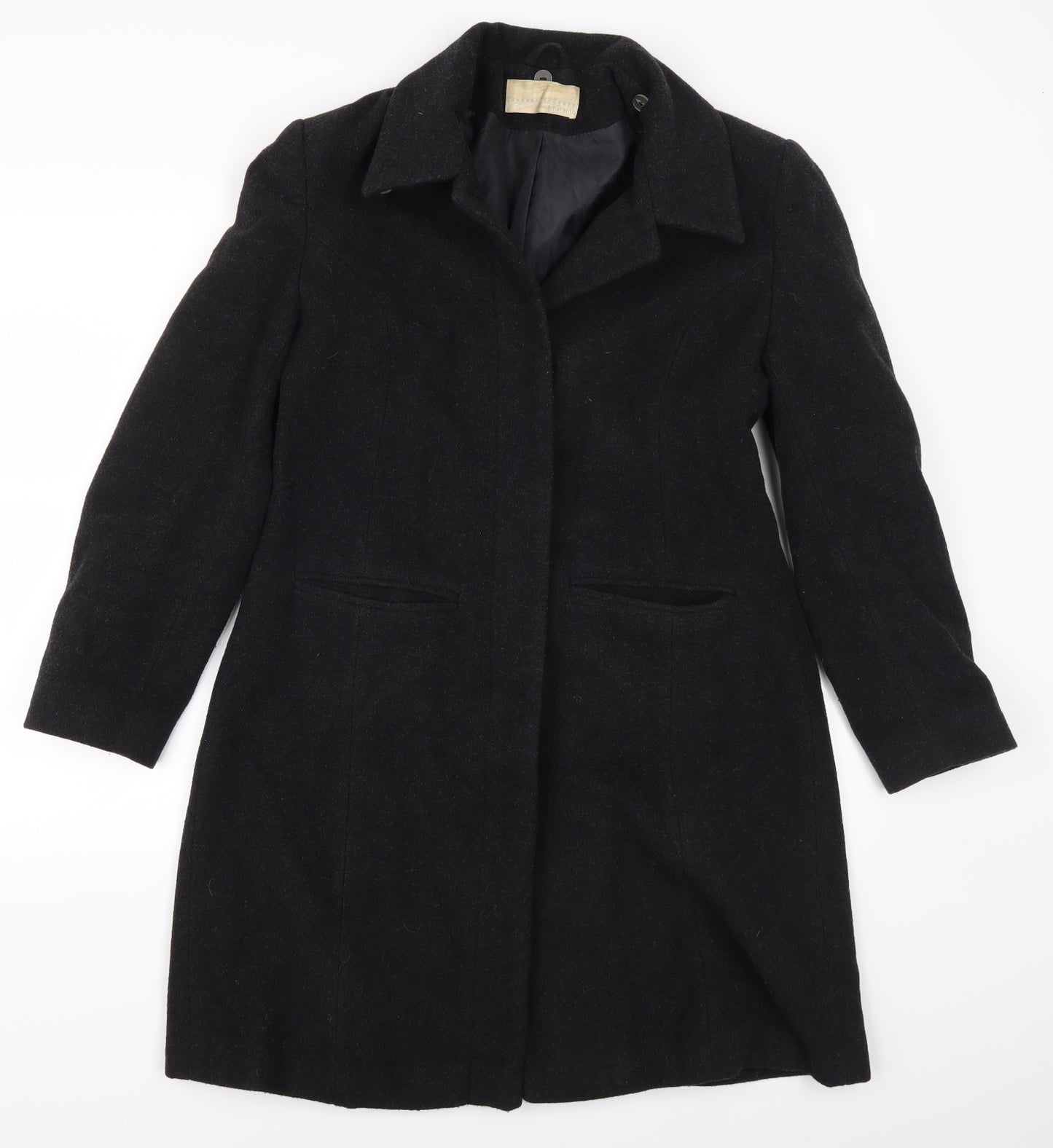 AMARANTO Womens Black   Trench Coat Coat Size 14