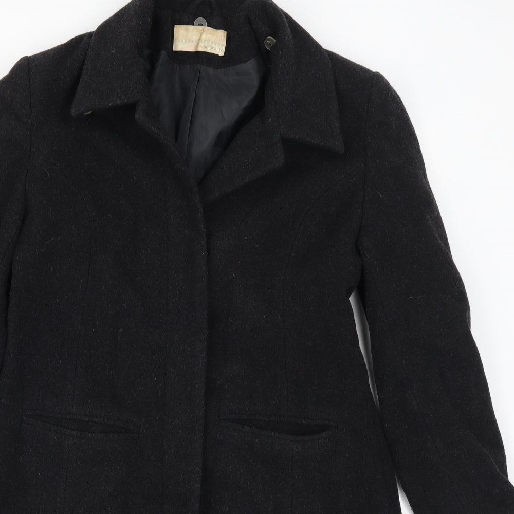AMARANTO Womens Black   Trench Coat Coat Size 14
