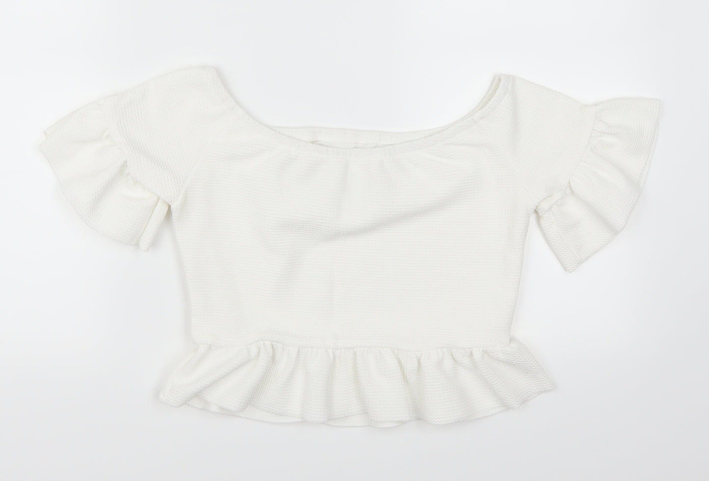 Preworn Womens White   Cropped Blouse Size S