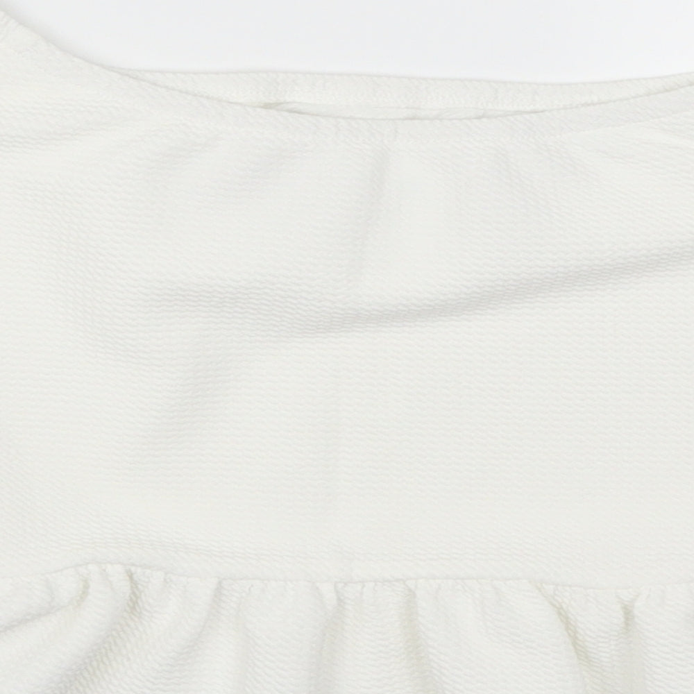 Preworn Womens White   Cropped Blouse Size S