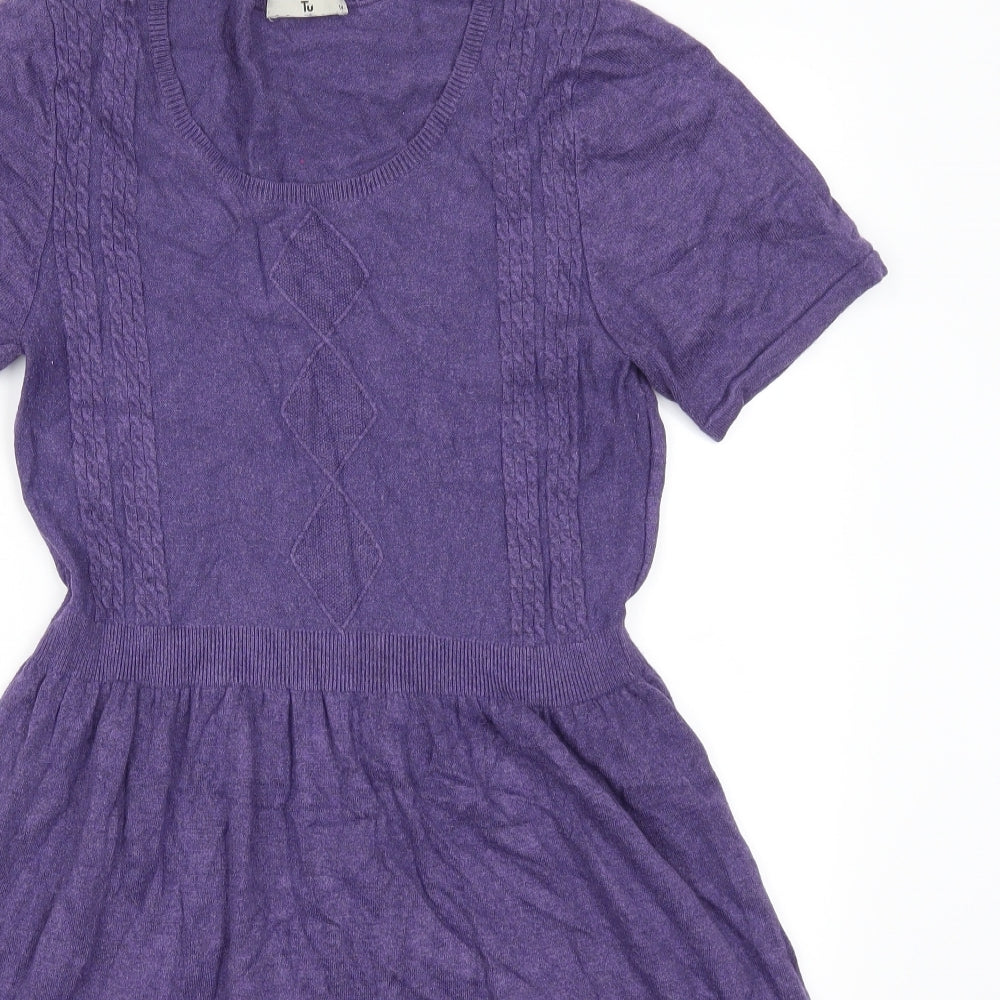 TU Womens Purple   Jumper Dress  Size 14