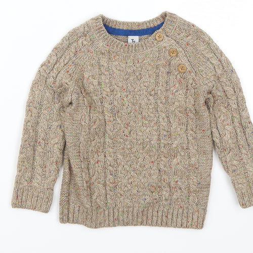 TU Boys Beige   Pullover Jumper Size 18-24 Months