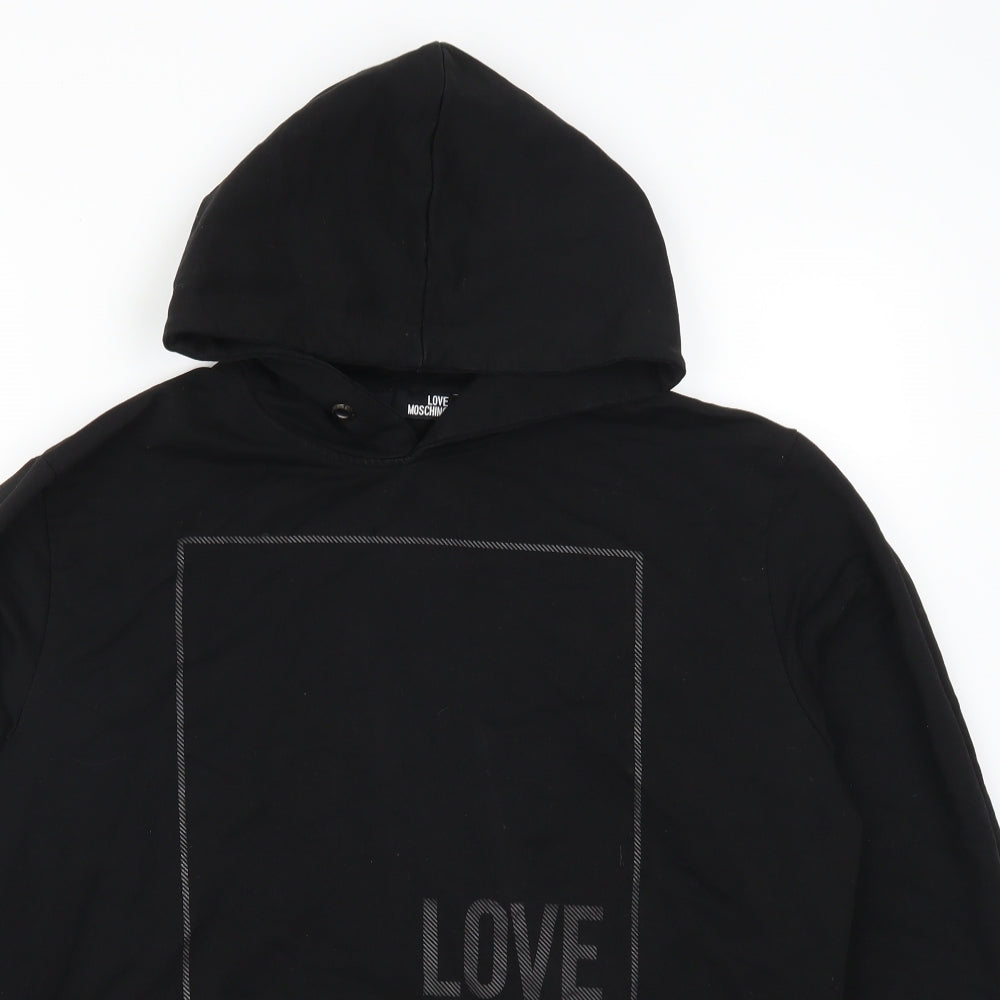 Moschino Mens Black   Pullover Hoodie Size L  - Love Moschino