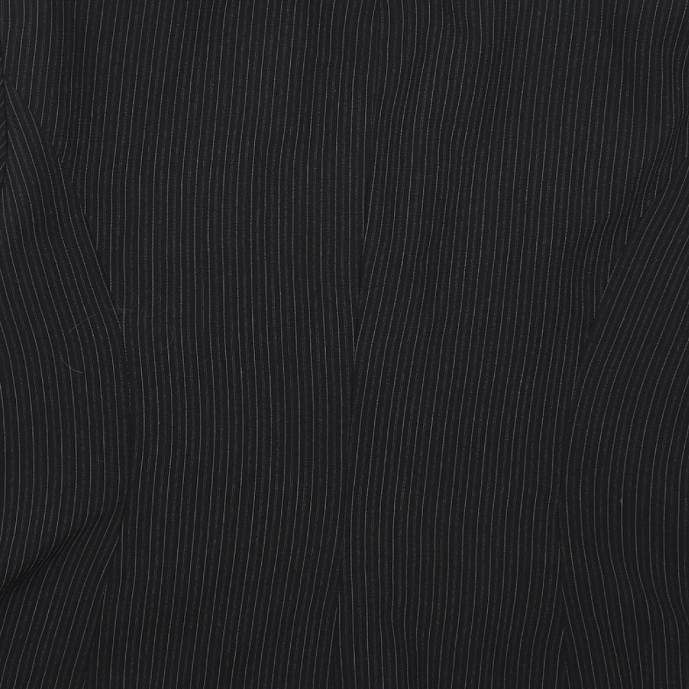 Papaya Womens Black Striped  Jacket Suit Jacket Size 20