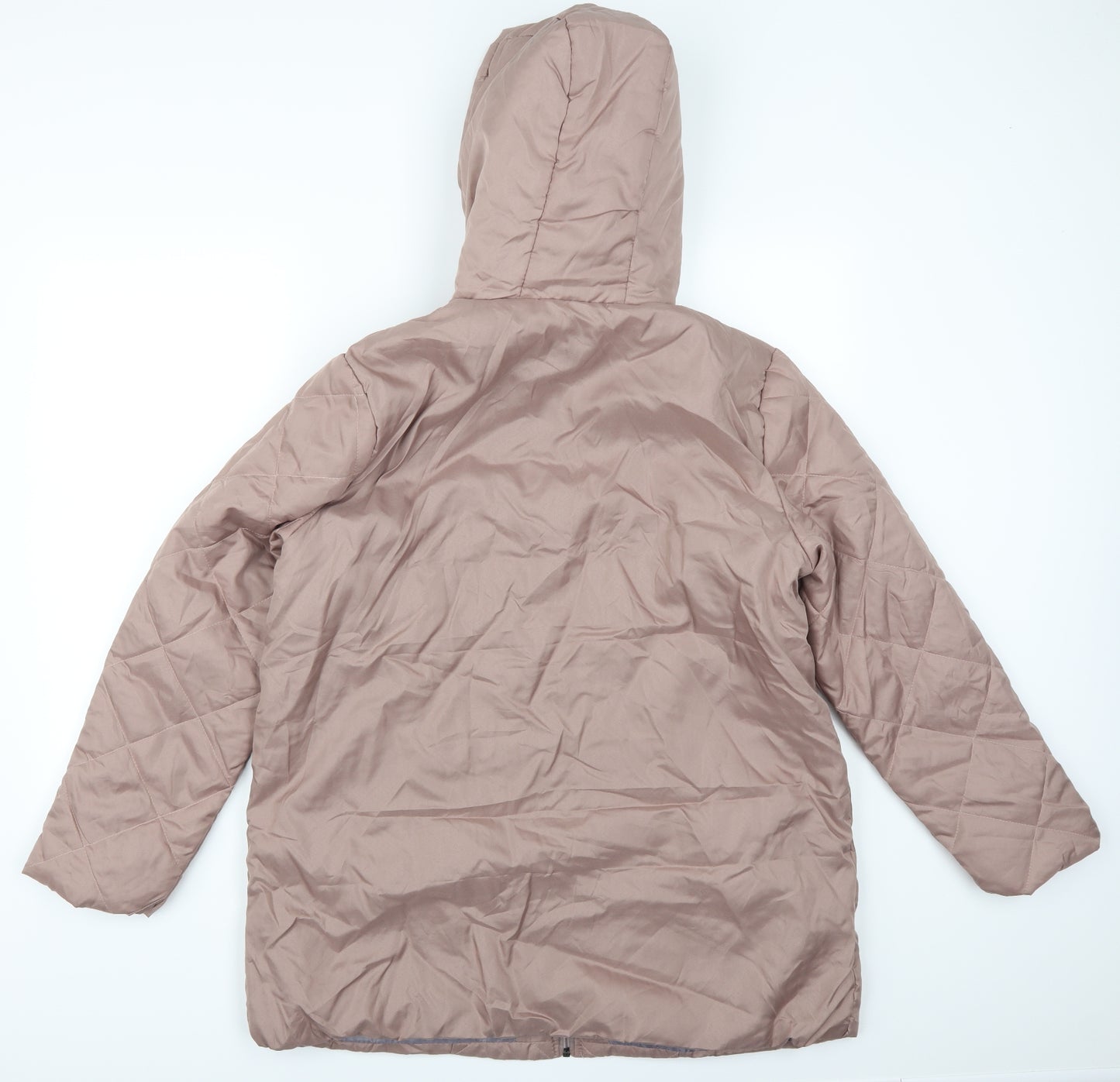Anne De Lancay Womens Pink   Quilted Coat Size M