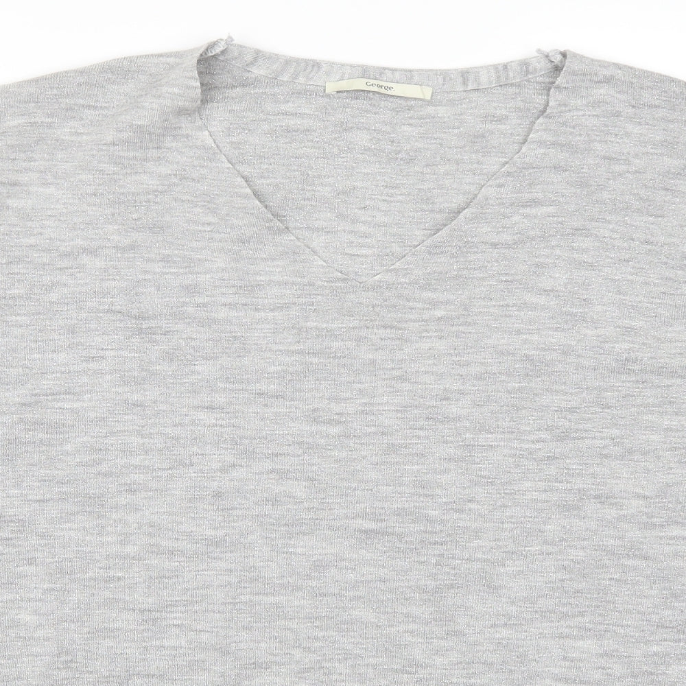 George Womens Grey  Lace Pullover Jumper Size 22