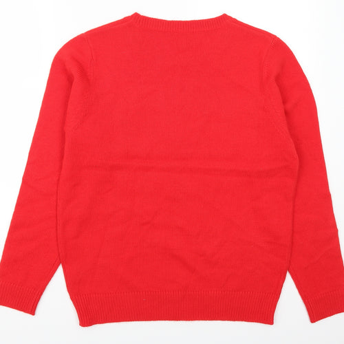 Preworn Womens Red   Pullover Jumper Size 14  - Pigs in Blankets