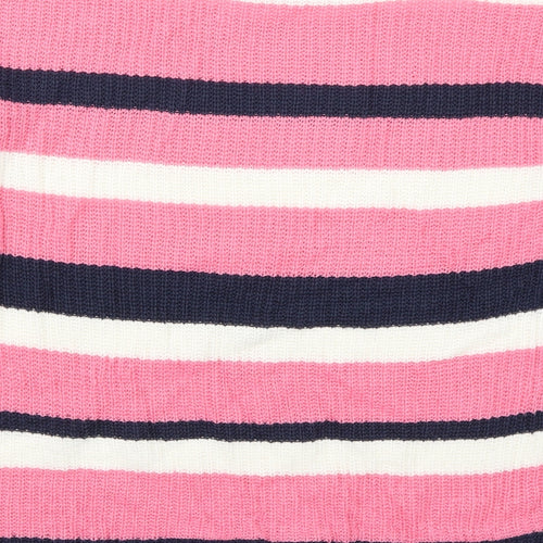 Studio Womens Pink Striped  Pullover Jumper Size 16