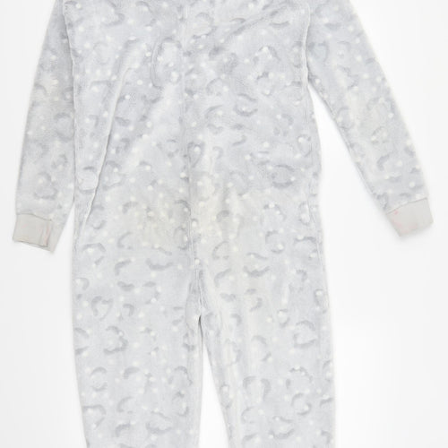 Marks and Spencer Girls Grey Animal Print  Top One Piece Size 13-14 Years  - Ears on Hood
