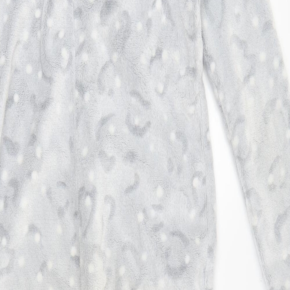 Marks and Spencer Girls Grey Animal Print  Top One Piece Size 13-14 Years  - Ears on Hood