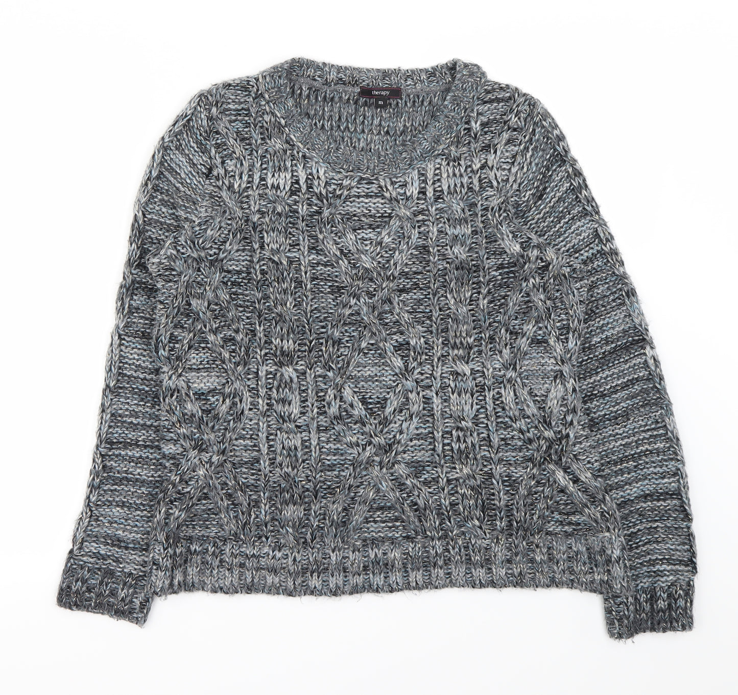 Therapy  Womens Grey   Pullover Jumper Size M