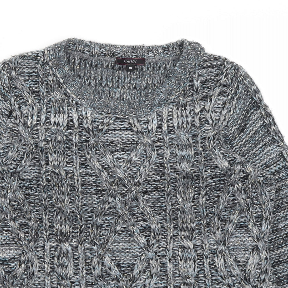 Therapy  Womens Grey   Pullover Jumper Size M