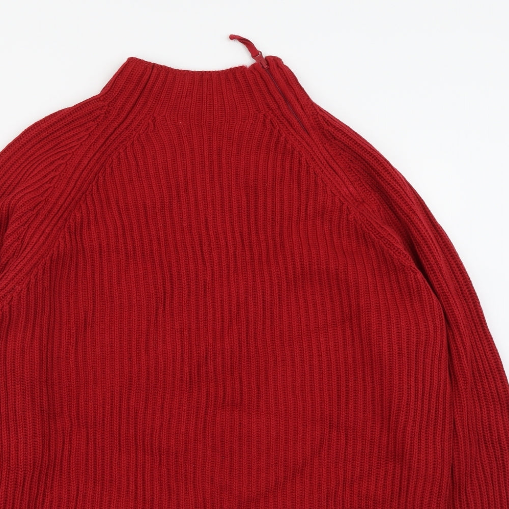 Zara Mens Red   Pullover Jumper Size XL