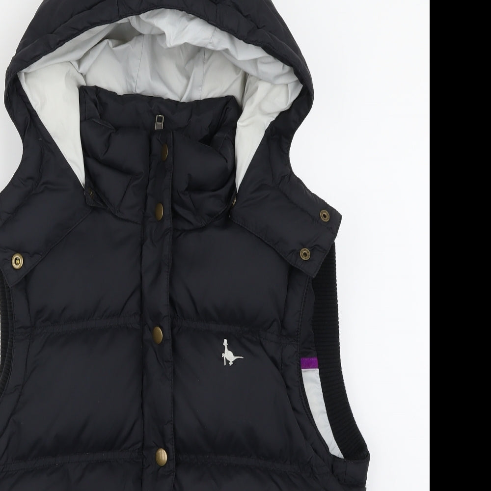 Jack Wills Womens Black   Gilet Coat Size 12