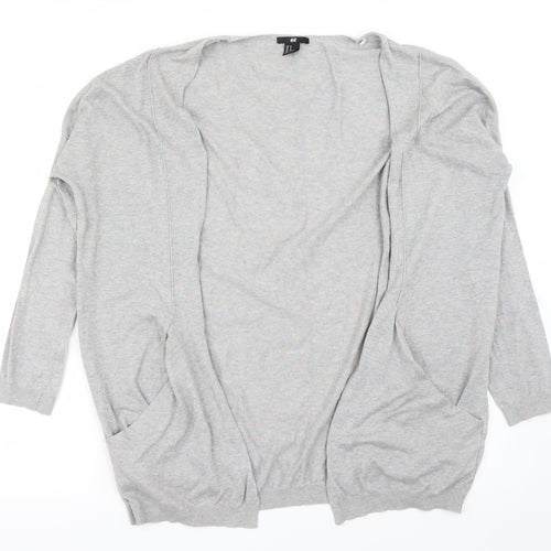 H&M Womens Grey   Cardigan Jumper Size M