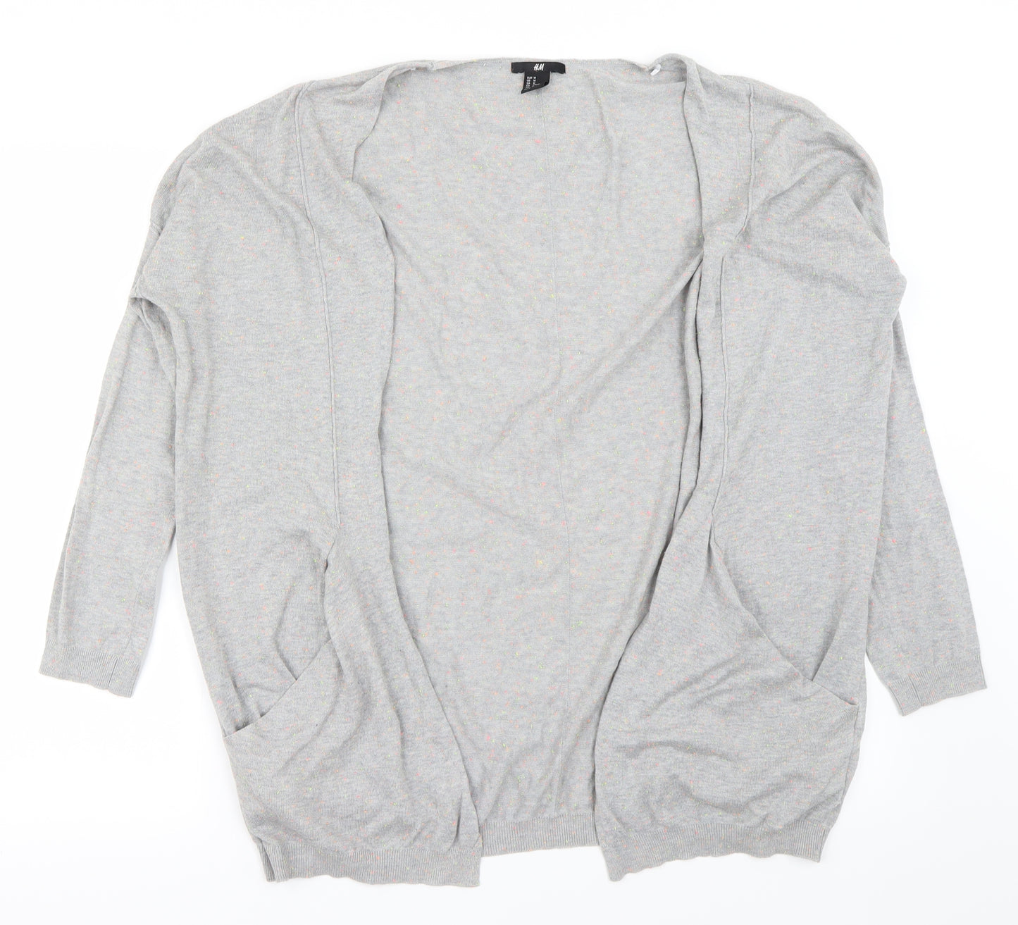 H&M Womens Grey   Cardigan Jumper Size M