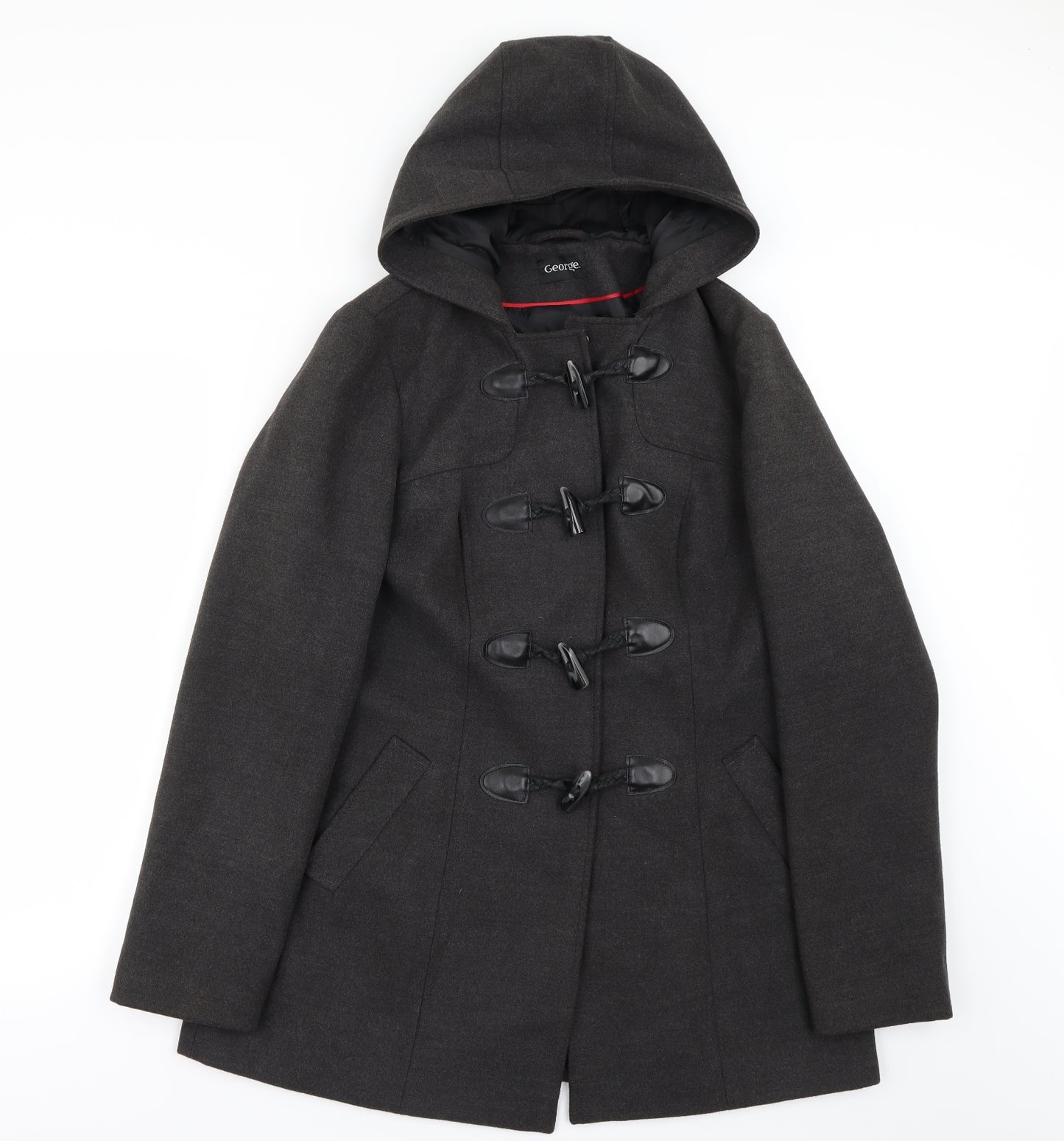George  Womens Grey   Overcoat Coat Size 14